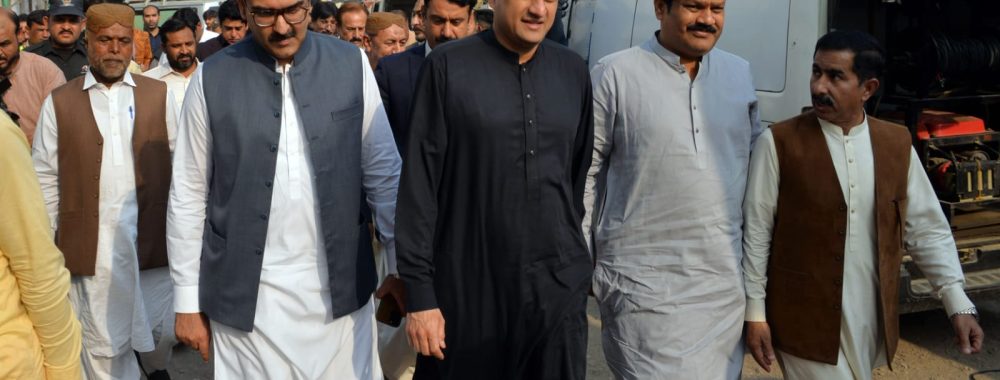 PD-KWSSIP visiting Soba Nagar Katchi Abadi Works with Mayor Karachi Barrister Murtaza Wahab